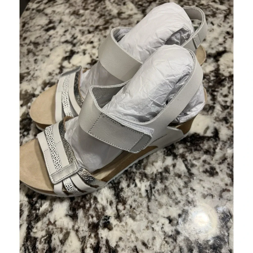 LUCIA‎ LMMSSA60 WOMEN SHOE SIZE 9M (40) WHITE LEATHER SLINGBACK BY MEPHISTO